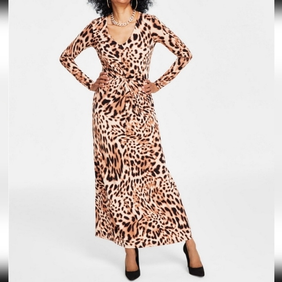 Leopard Print Maxi Dress - Picture 1 of 4